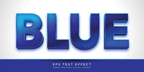 blue 3d editable text effect