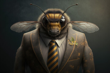 Bee in a suit, generative ai