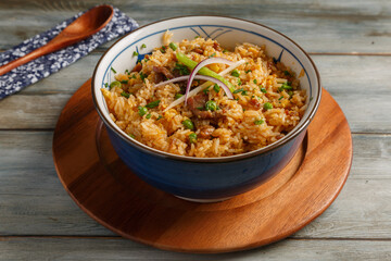 Riz Thai boeuf. Spécialité thaïlandaise.