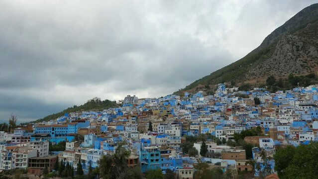 Chefchaouen village Morocco timelapse