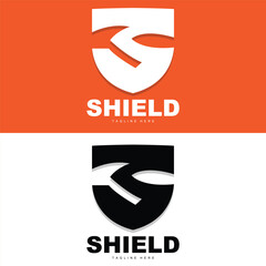Shield Logo, Antivirus Protection Security Vector, Simple Gaming Logo Shield Design