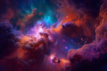 Fototapeta na wymiar Galaxy nebula deep space background art