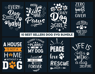 10 Best Seller Dog SVG Bundle