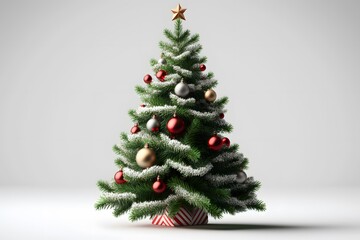 christmas tree white background created using AI Generative Technology