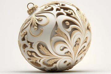 ornament christmas white background created using AI Generative Technology