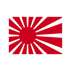 Japanese sun flag sign. Japan day. National symbol of Japan. National Japanese flag for Independence Day. Rising Sun Flag. The Emperor's Birthday holiday.