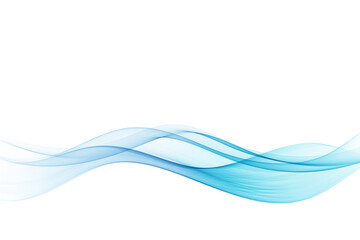 Obraz premium Blue abstract flow of wavy lines on a white background. Design element