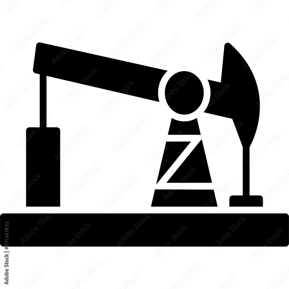 Poster drilling rig icon