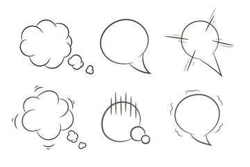 Set of speech bubbles vector illustration.