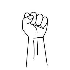 Fist icon. Protest concept. Empowerment icon. Fist clenched symbol. Vector illustration.