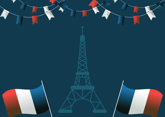 eiffel tower festive background
