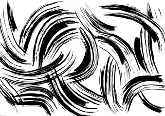 Fototapeta premium Grunge Ink Dry Brush Free Hand Texture