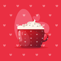 cup of coffee with heart