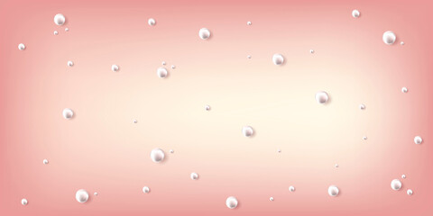 pink background with pearls