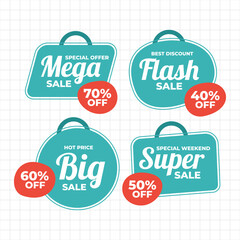Sale banner template set vector