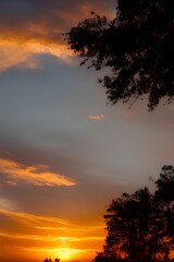 Fototapeta na wymiar Sunset over 