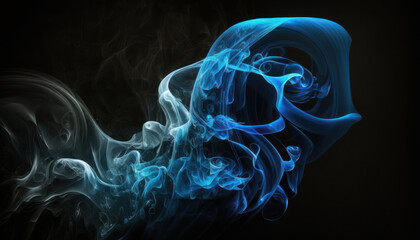 Fototapeta premium Fond d'écran, fumée aléatoire, abstrait fond noir