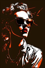 Portrait of a girl in sunglasses