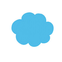 Blue cloud oil painting.