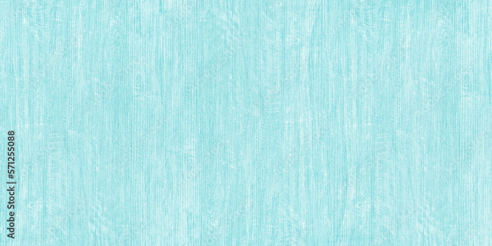 Wall mural Light teal blue old shabby wood grain texture. Pastel turquoise wooden surface large background