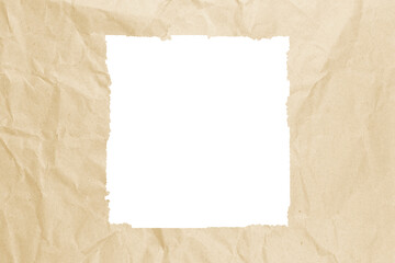 copy spaсe, parchment or old yellowed page with the center torn out