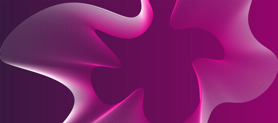 Curved shapes background. Abstract futuristic banner. 