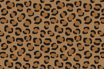 Seamless animal pattern with leopard