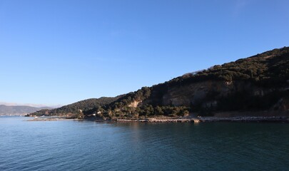 view of the sea from the mountain