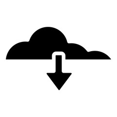download from cloud storage server icon