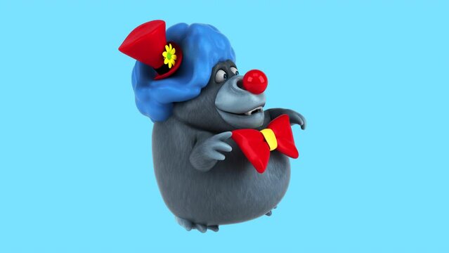Fun 3D cartoon gorilla dancing (with alpha channel)