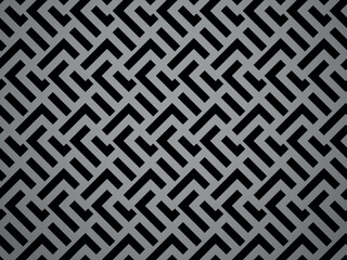 Abstract geometric pattern with stripes, lines. Seamless vector background. Black and gray ornament. Simple lattice graphic design