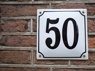 Nummer Zahl Ziffer 50 für Geburtstag oder Jubiläum