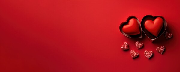 Valentine's day design. valentine day concept. Romantic background. For creative banners and web posters, Generative AI