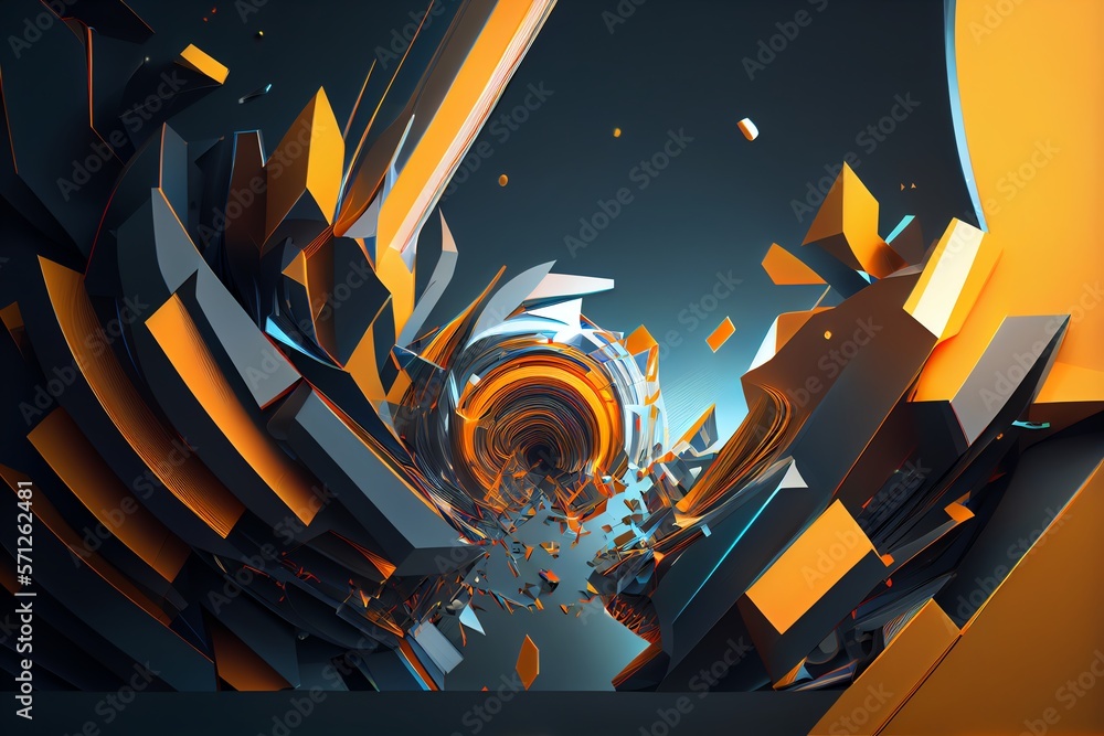 Poster abstract futuristic background created with. generative ai