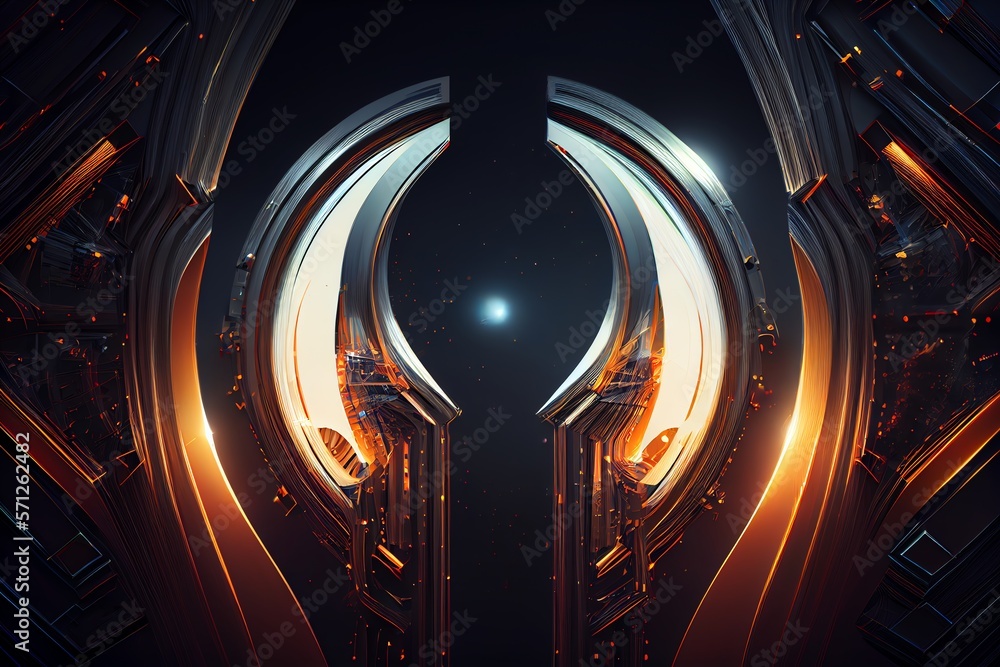 Poster abstract futuristic background created with. generative ai