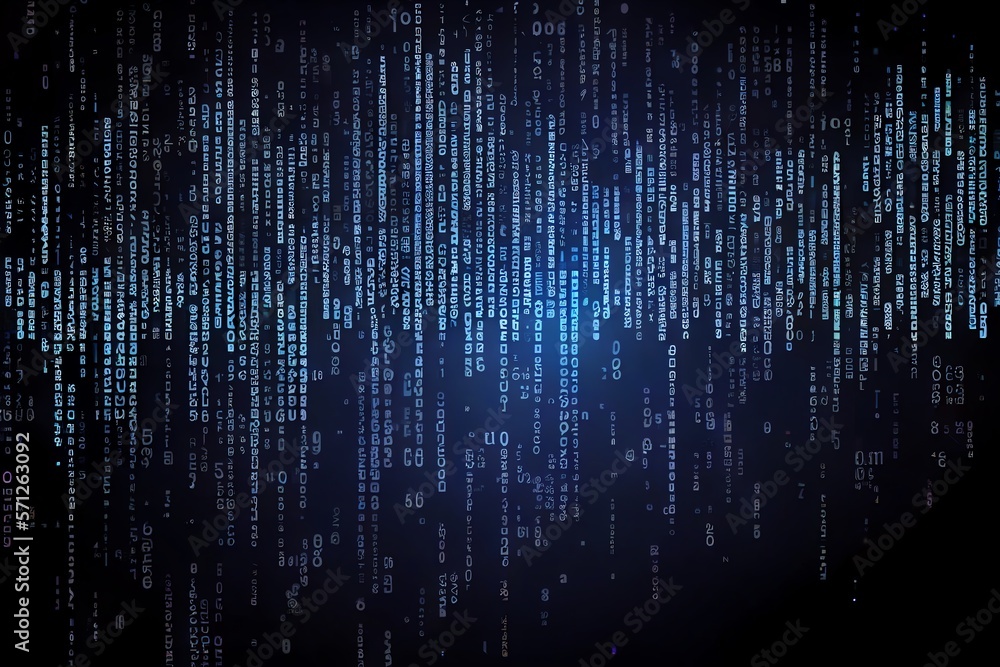 Poster binary code pattern. abstract blue background.futuristic particles for business,science and technolo