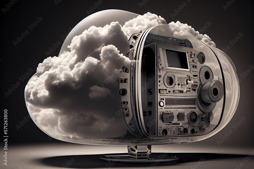 Poster cloud computing technology. generative ai