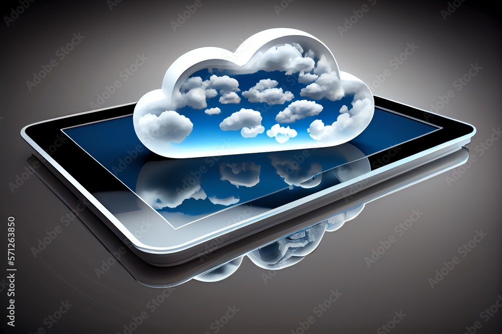 Poster cloud computing technology. generative ai