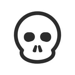 Skull vector icon. Style is flat rounded symbol, rounded angles, white background. Illustration Vector EPS