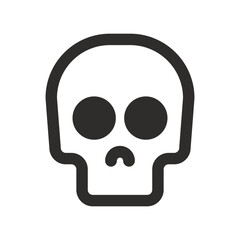 Skull vector icon. Style is flat rounded symbol, rounded angles, white background. Illustration Vector EPS