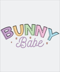 Bunny Babe shirt, Happy Retro Easter shirt, vector shirt, Easter Eps, Easter Cutting File, Easter Sublimation, Easter Quote, Retro Easter, Bunny Easter,