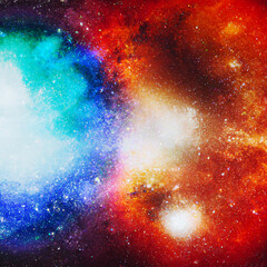 Abstract astral cosmic, nebula galaxy background – Generative AI Illustration