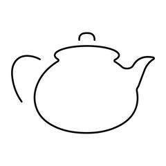 tea time icon isolated on white background, vector illustration.