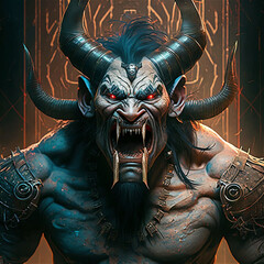 Evil demon fantasy character