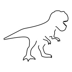 tyrannosaur icon isolated on white background, vector illustration.