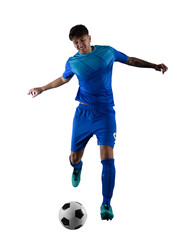 Football  player ready to kick the soccerball during the match © alphaspirit