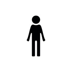 Stickman icon. Simple style human donate poster background symbol. Stickman brand logo design element. Stickman t-shirt printing. vector for sticker.