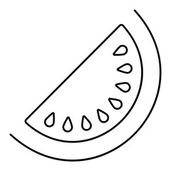 watermelon icon isolated on white background, vector illustration.