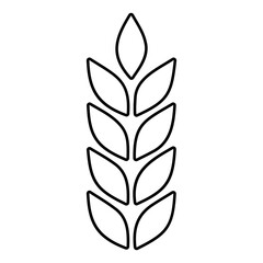 wheat icon isolated on white background, vector illustration.