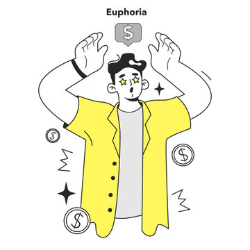 Cycle of investor emotions. Euphoria of character throughout the cycle